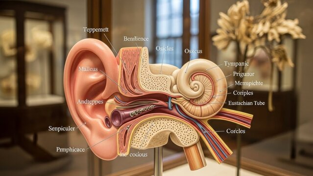 Detailed Human Ear Anatomy Diagram