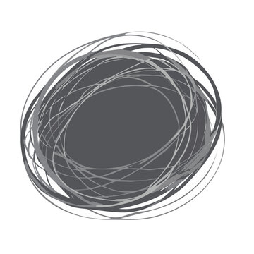 Abstract gray scribble on white background