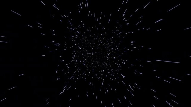 Fast Purple Hyperspace Warp Jump and Lightspeed Tunnel Through the Universe