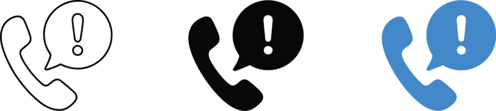 Emergency Call Icons Featuring Phone Alert Symbols, Important Contact Signs, and Urgent Communication Concepts
