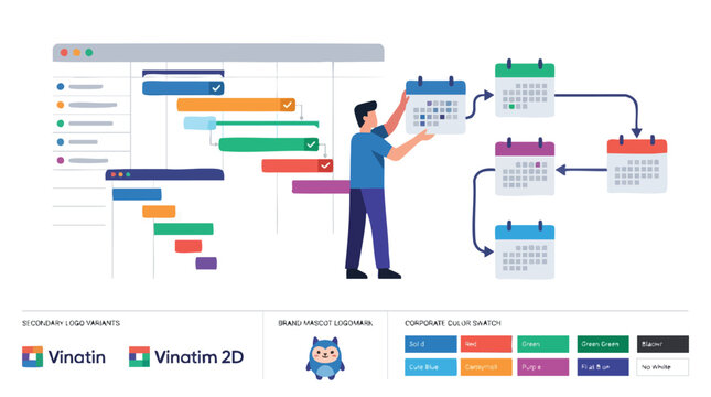 Man interacting with workflow diagram.