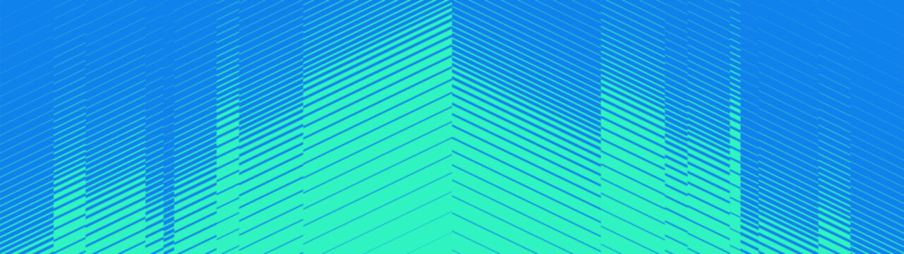 Rhythmic halftone gradient backdrop with transition effect, Geometric unique vector banner with thin to thick speed line, dynamic vector fading striped texture with fast forward motion up effect