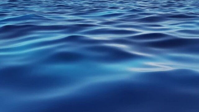 Abstract blue water background loop with smooth motion and shifting patterns for extended use in various projects and presentations