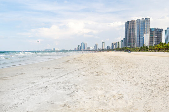 Da Nang Beach, central coast of Vietnam.