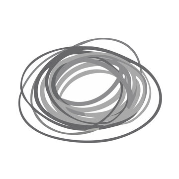 Abstract gray scribble on white background