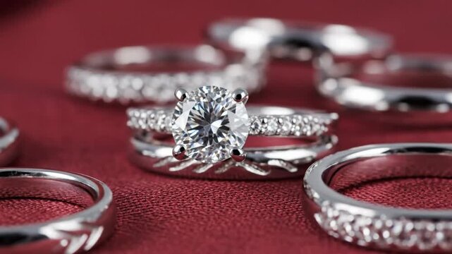 Solitaire wedding diamond rings showcase by VSRExport with detailed close-ups
