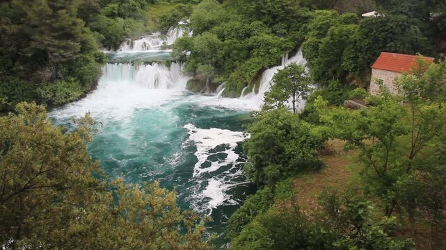 Skradinski Buk waterfall in Krka national park, Croatia