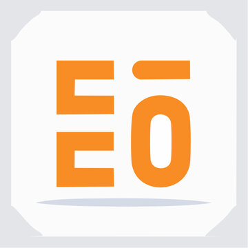 Orange EO Logo on White Background