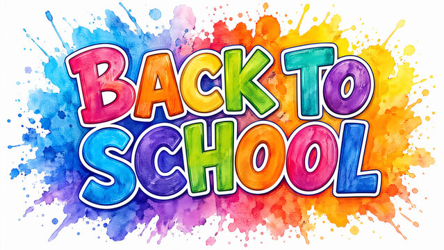 Back to School Watercolor Splash
