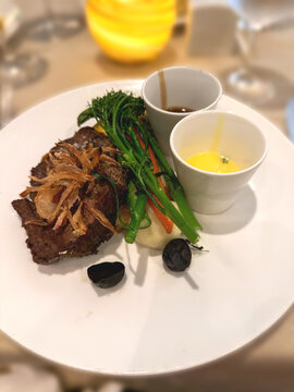 delicious filet mignon steak dinner