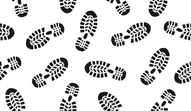 Cute footprint pattern background vector design