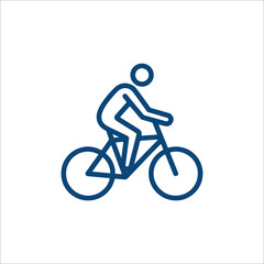 Fototapeta premium Bicycle Rider Icon Vector