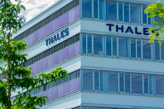 Thales S.A. Industrial corporate building, information systems Aerospace defense, French multinational technology company innovation in aviation, space security marine applications, Feuerbach, GERMANY