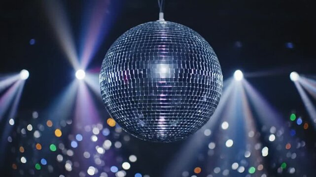 Disco ball reflecting light in a party setting for seamless entertainment loop at VSRExport