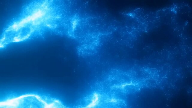 Dynamic blue energy waves pulsating with electric rhythm