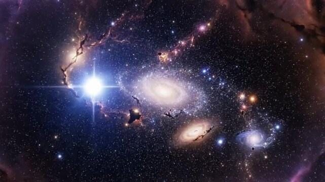Understanding big bang in space for the birth of the universe with clear animations and explanations about cosmic events
