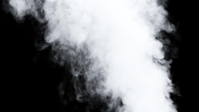 smoke , vapor , fog - realistic smoke cloud best for using in composition, 4k, use screen mode for blending, ice smoke cloud, fire smoke, ascending vapor steam over black background - floating fog