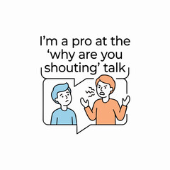 Fototapeta premium Conflict Resolution Concept Illustration Showing a Calm Person Talking to an Angry Partner or Child to Calm Them Down