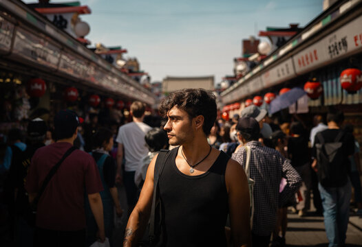 Exploring the bustling Nakamise Market in Asakusa