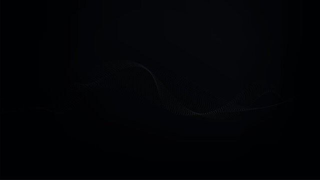 Dark abstract desktop wallpaper with subtle wave patterns and black texture vector