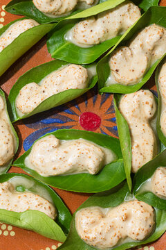 Mexican Dessert on Leaf Presentation