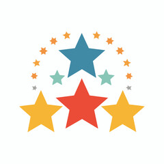Obraz premium Colorful Stars Arrangement