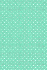 Green polka dot background, cute pattern design