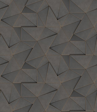 Architectural dark gray pattern made from metal elements.
