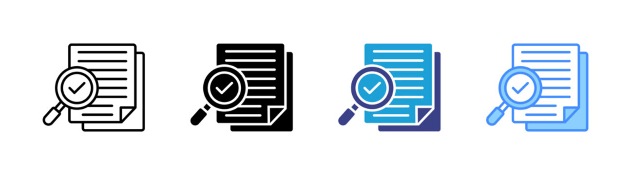 Search File icon set multiple style collection