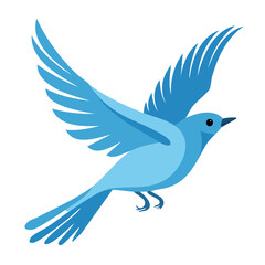 Fototapeta premium Blue bird in flight, isolated on transparent background
