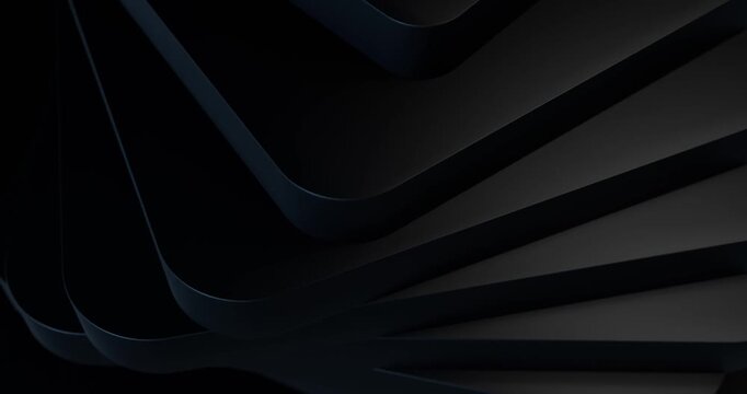 Dark abstract layered curves background looping video animation