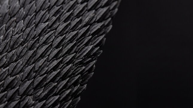 natures adaptations, close-up of black shark skin showing intricate denticle texture and patterns