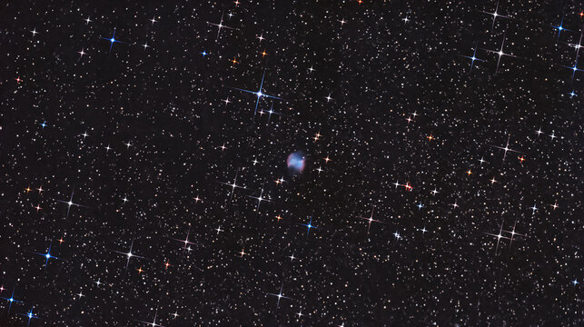 Dumbbell nebula in space