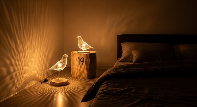 Decorative bird lamps interior design