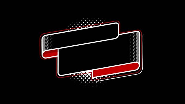 vector illustration of a set of colorful banner boxes reveal effect with alpha channel