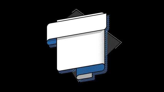 vector illustration of a set of colorful banner boxes reveal effect with alpha channel