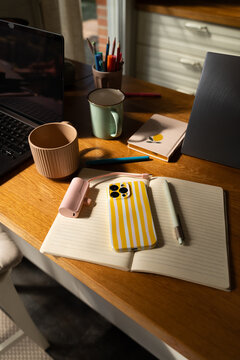 Phone at workspace