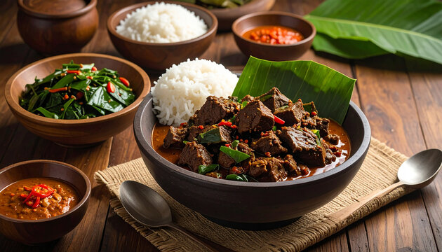 Delicious asian cuisine food presentation