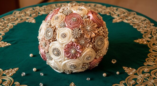 Decorative floral arrangement centerpiece