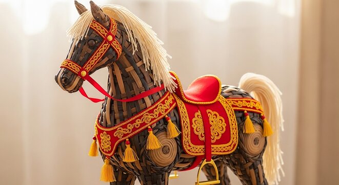 Decorative horse sculpture