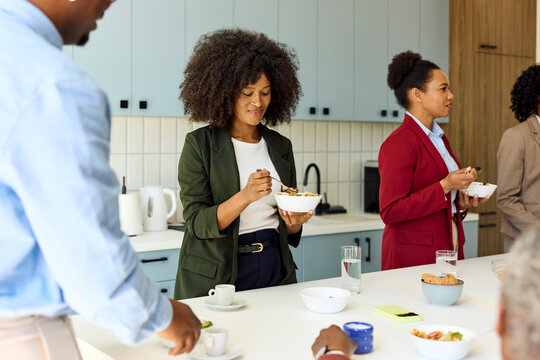 Colleagues Share Meals
