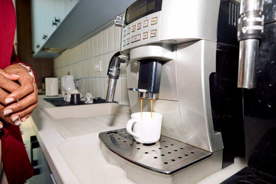 Coffee Machine Brews Espresso