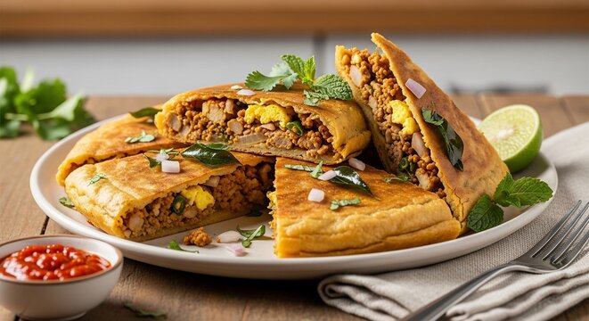 Delicious savory food dish