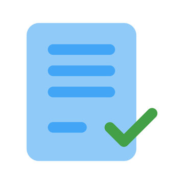 data accepted flat icon