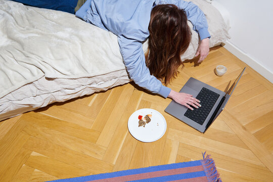 Tired Body Position After Laptop Use
