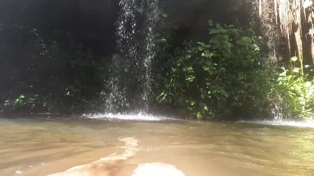 Cachoeira no distrito de Taquaru&ccedil;u, cidade de Palmas, Estado de Tocantins, Brasil