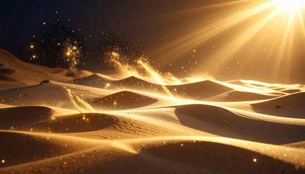 Desert landscape sunlight