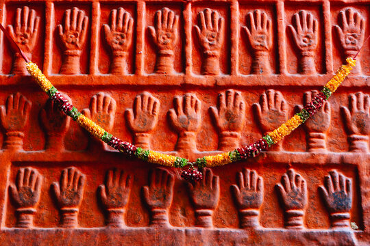 Sati Handprint Wall Detail