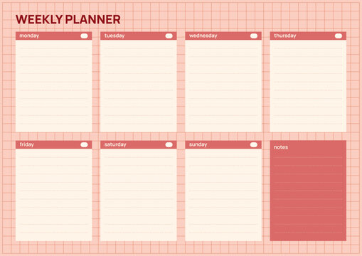 Weekly planner template