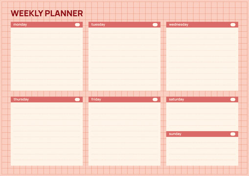 Weekly planner template